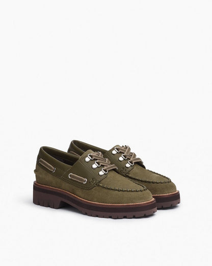 Cameron Suede Boat Shoes - Olive Night Suede