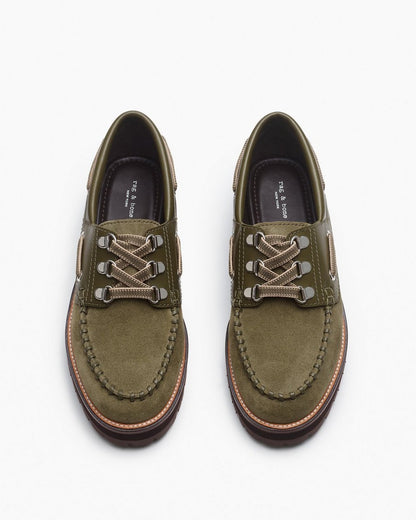 Cameron Suede Boat Shoes - Olive Night Suede