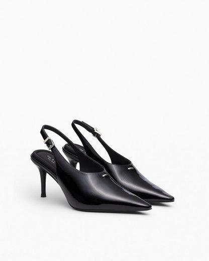 Mercer Leather Slingbacks - Black