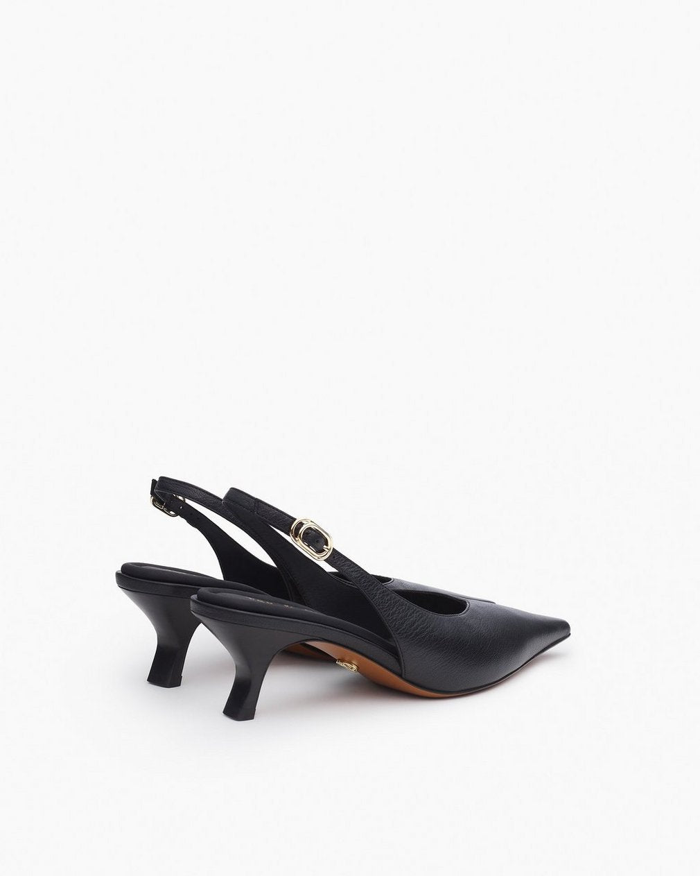 Madison Leather Slingbacks - Black