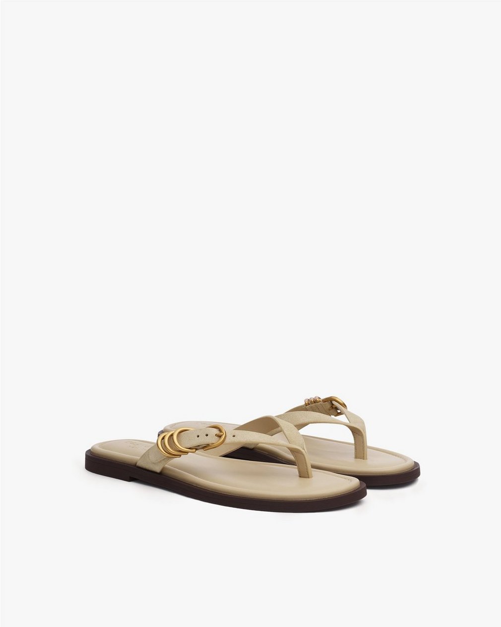 Gia Suede Flip Flops - Macadamia Suede