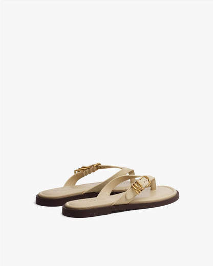 Gia Suede Flip Flops - Macadamia Suede