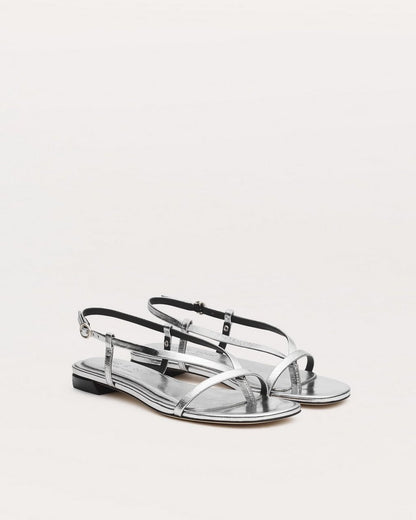 Giselle Strappy Sandals - Silver