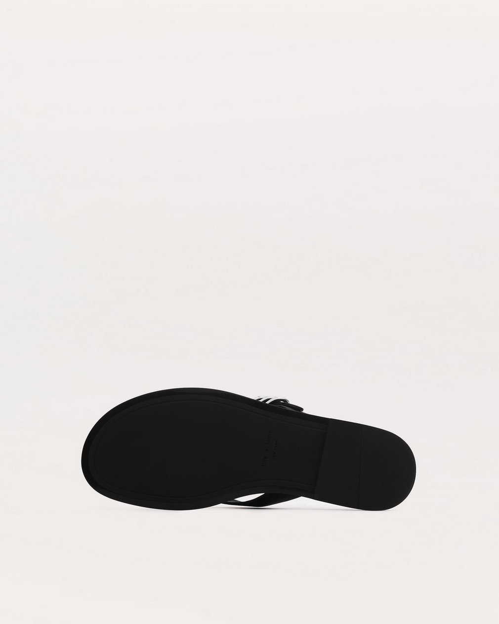 Gia Leather Flip Flops - Black