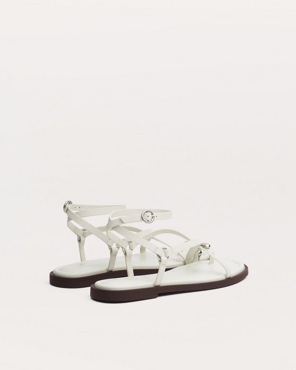 Geo Toe Ring Sandals - Antique White