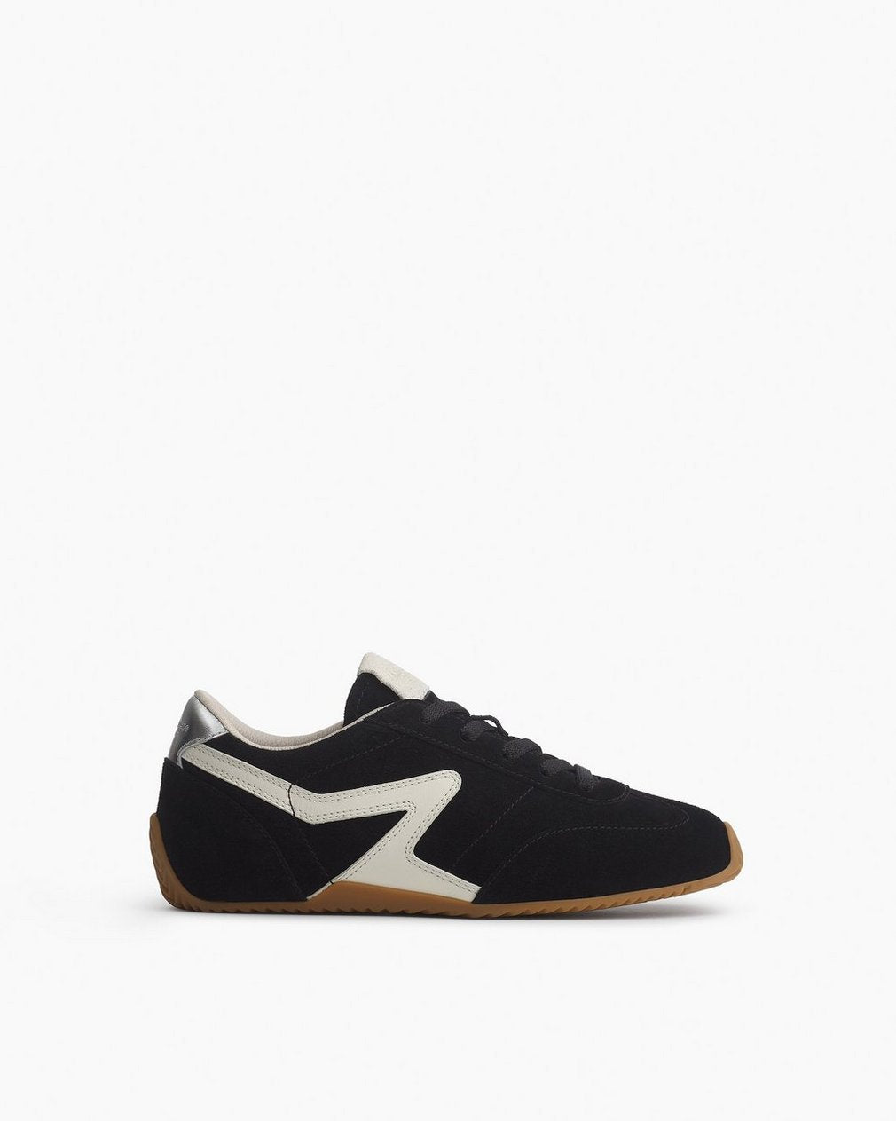 Ultra Slim Retro Runner Sneakers - Black White