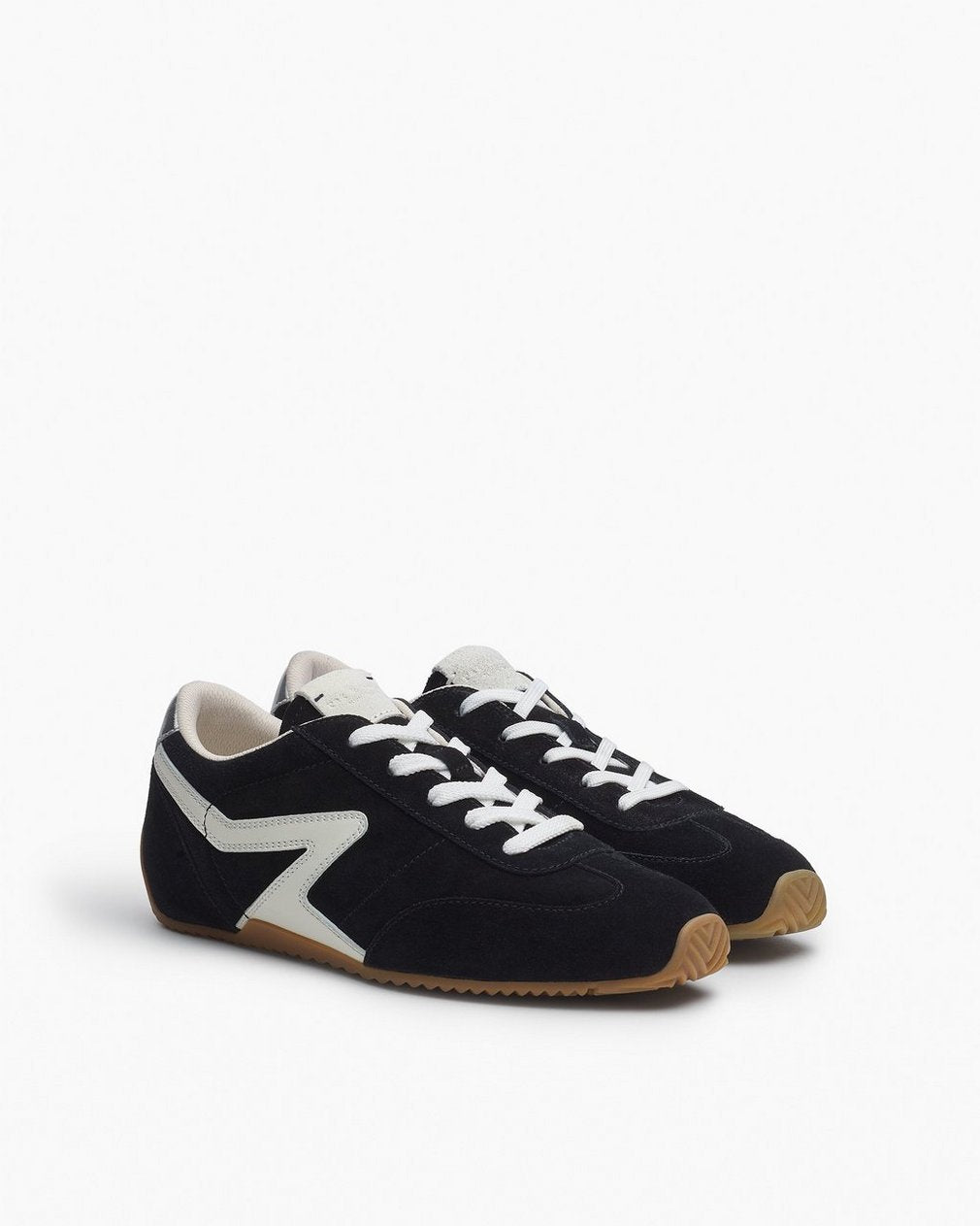 Ultra Slim Retro Runner Sneakers - Black White