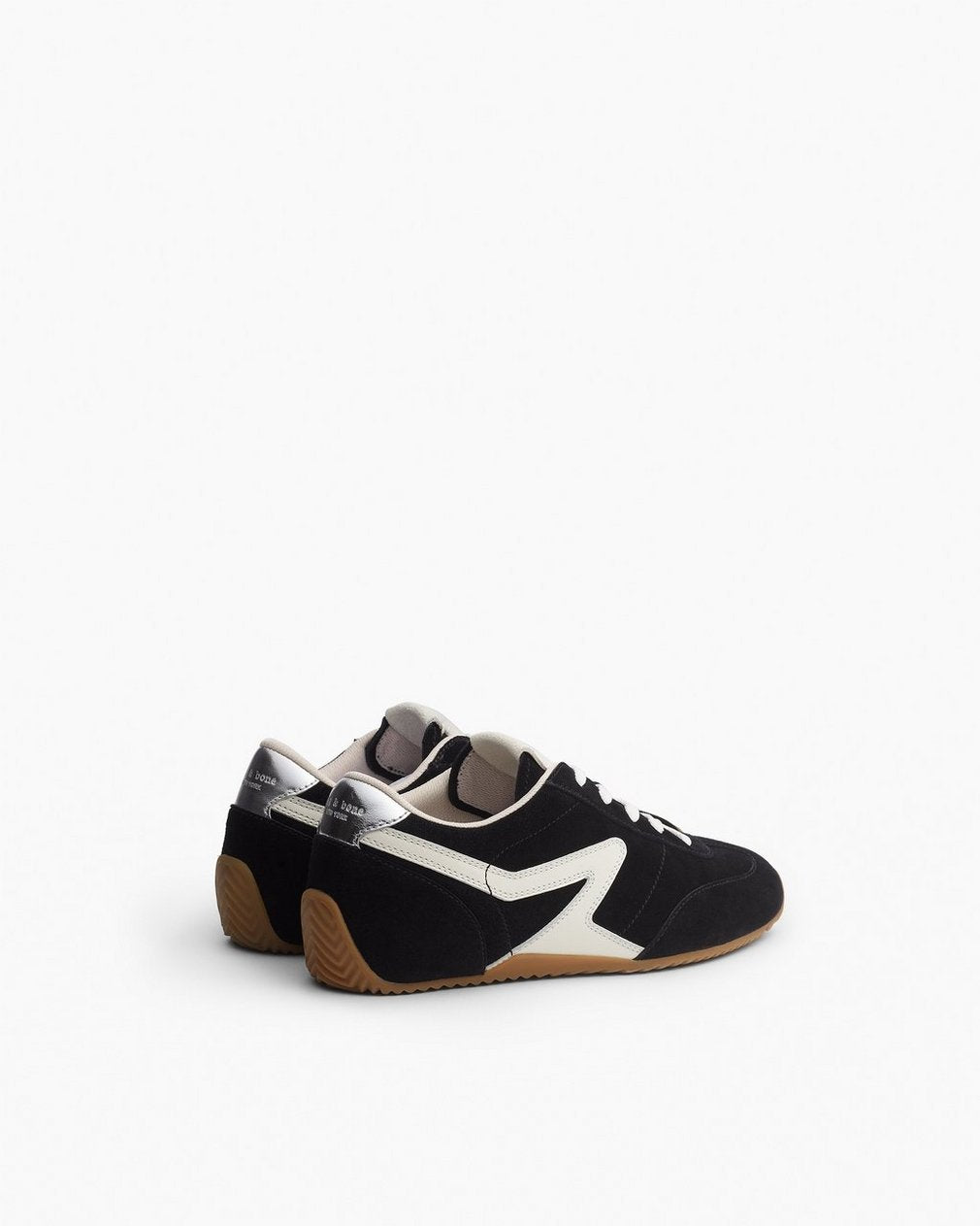 Ultra Slim Retro Runner Sneakers - Black White