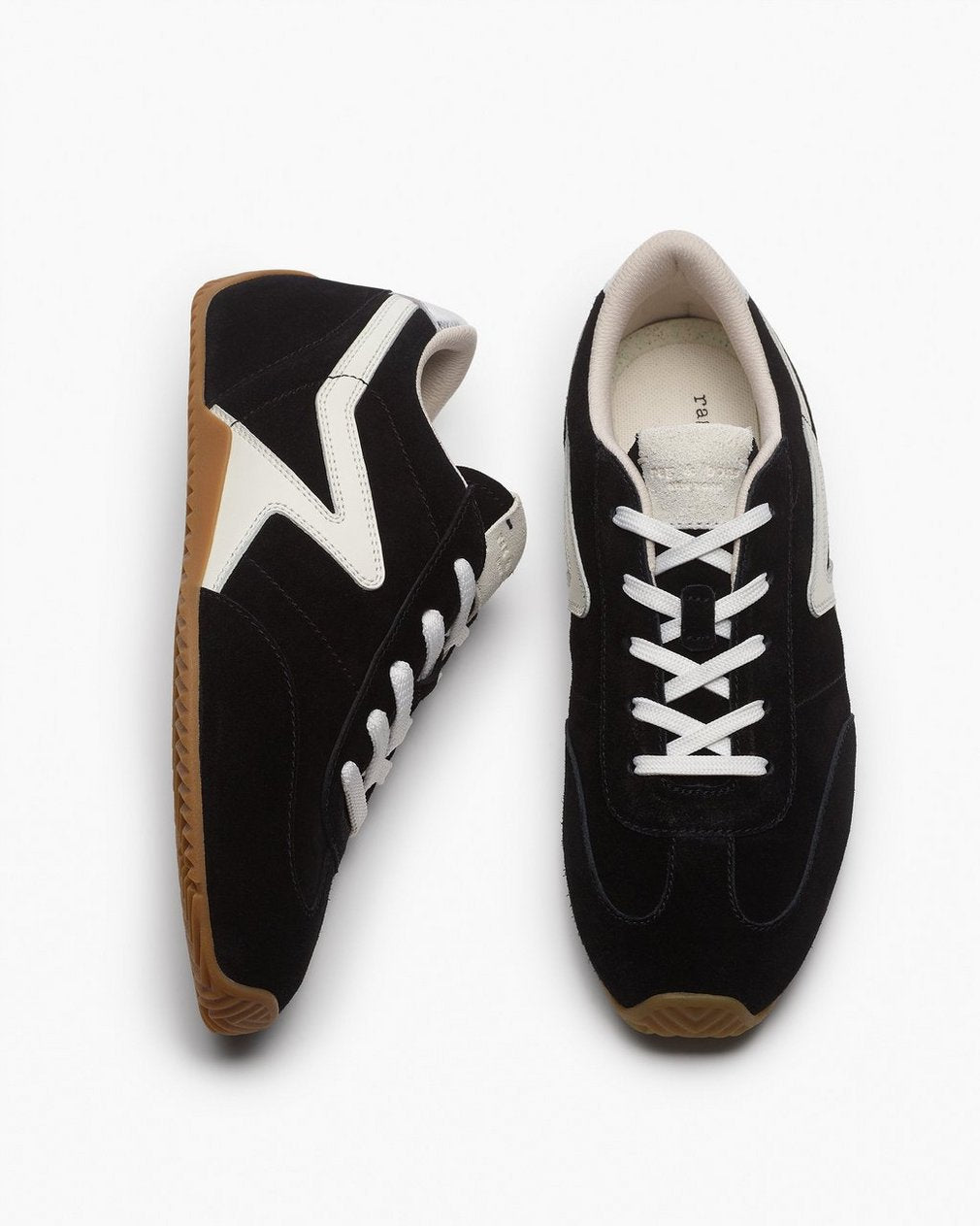 Ultra Slim Retro Runner Sneakers - Black White