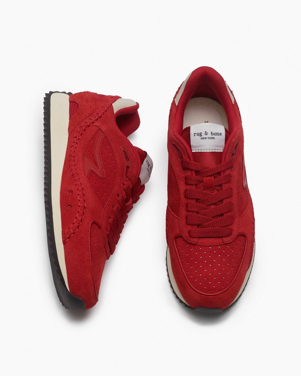 rb Drift Runner Sneakers - Flame Red Suede