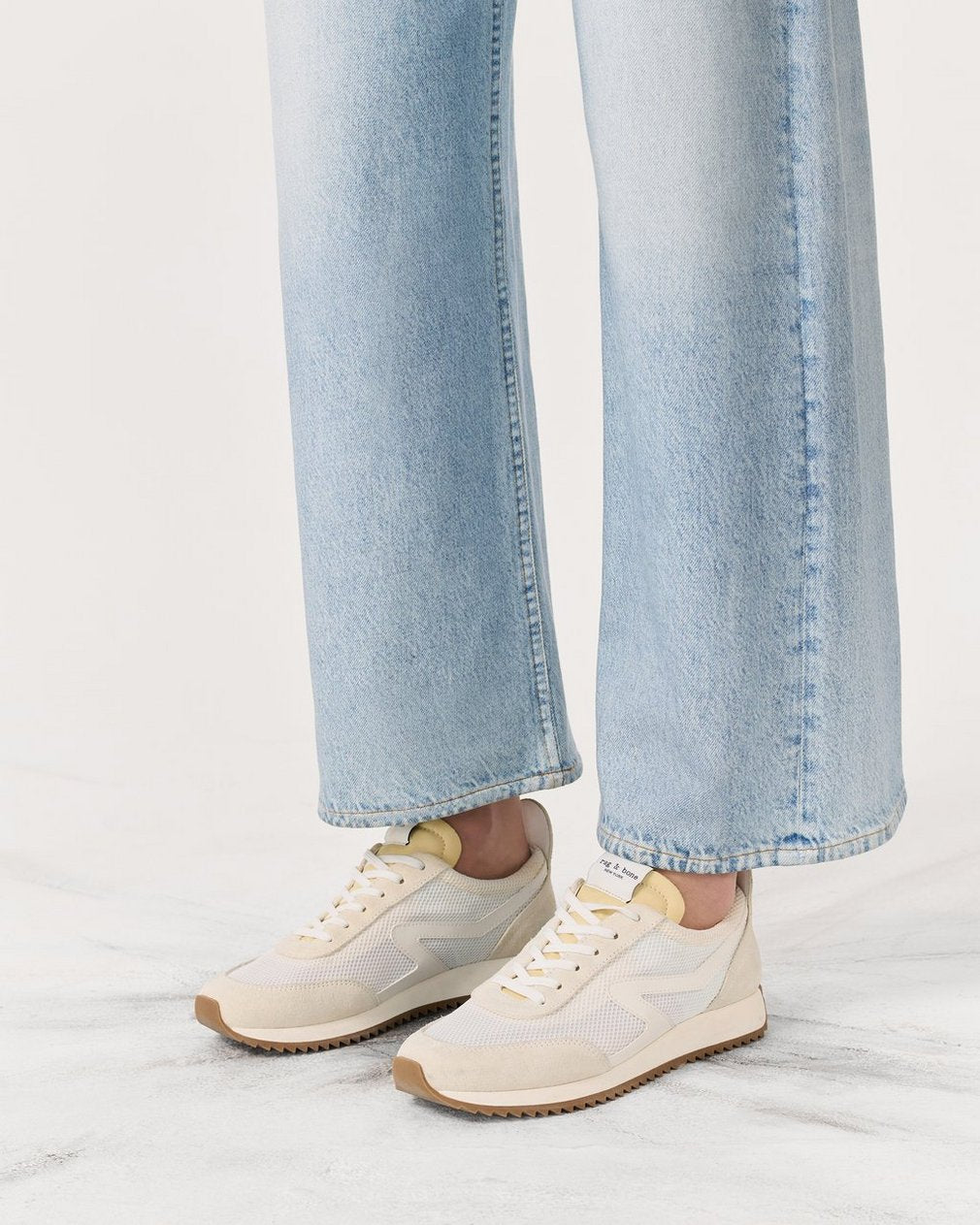 Off White Retro Runner: Mesh Sneaker