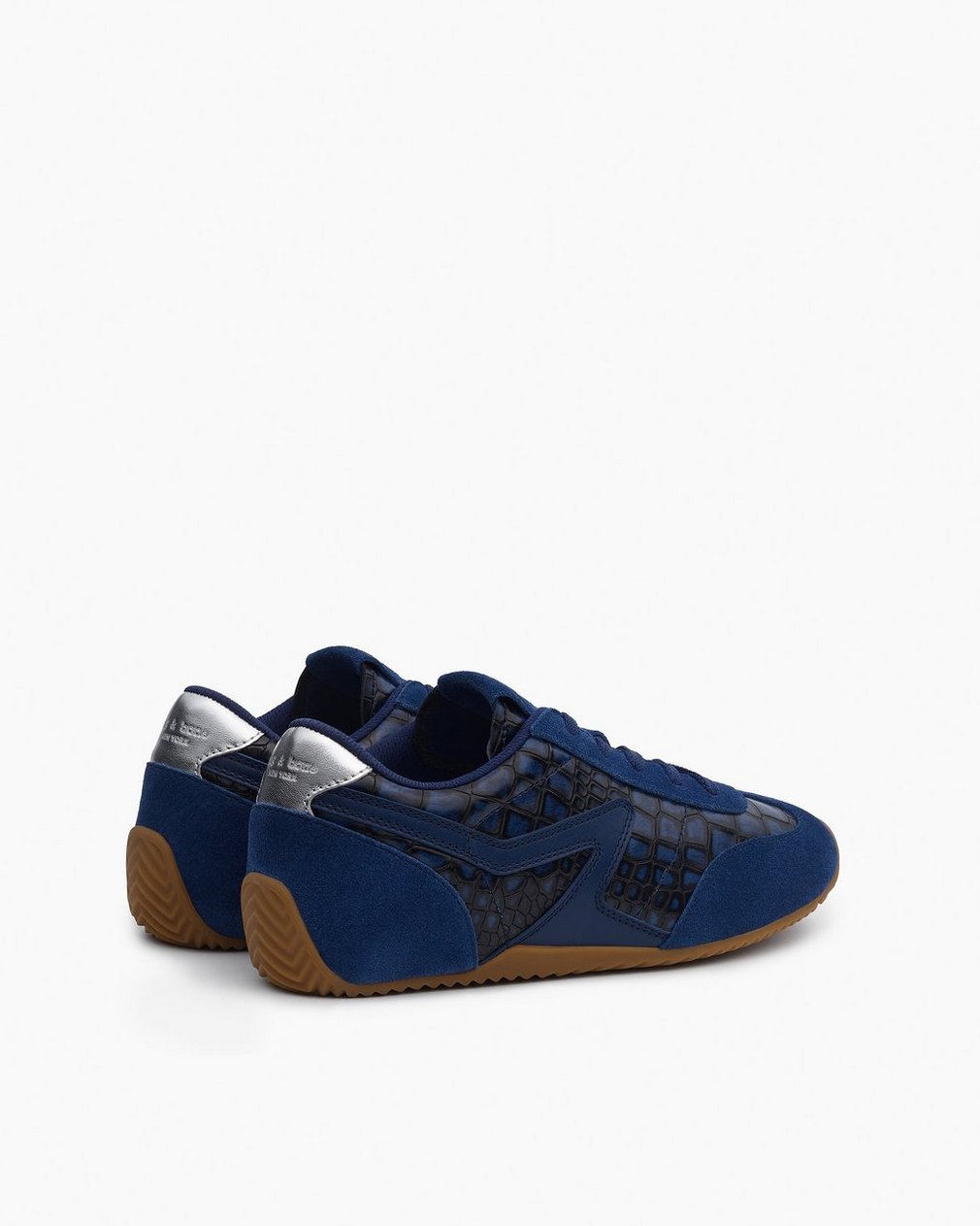 Ultra Slim Retro Runner Sneakers - Indigo Croc