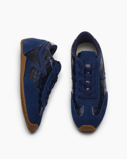 Ultra Slim Retro Runner Sneakers - Indigo Croc