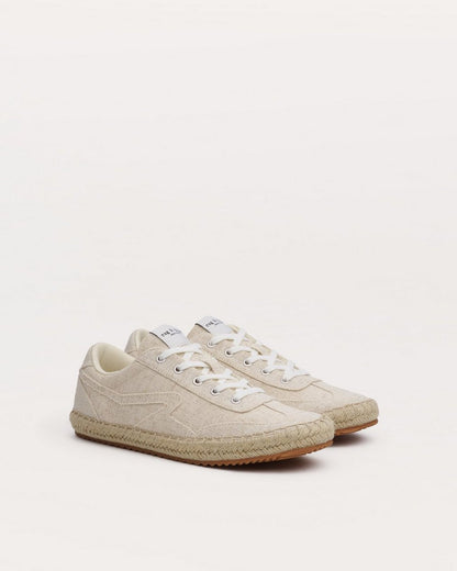 Retro Espadrille Sneakers - Natural Greige