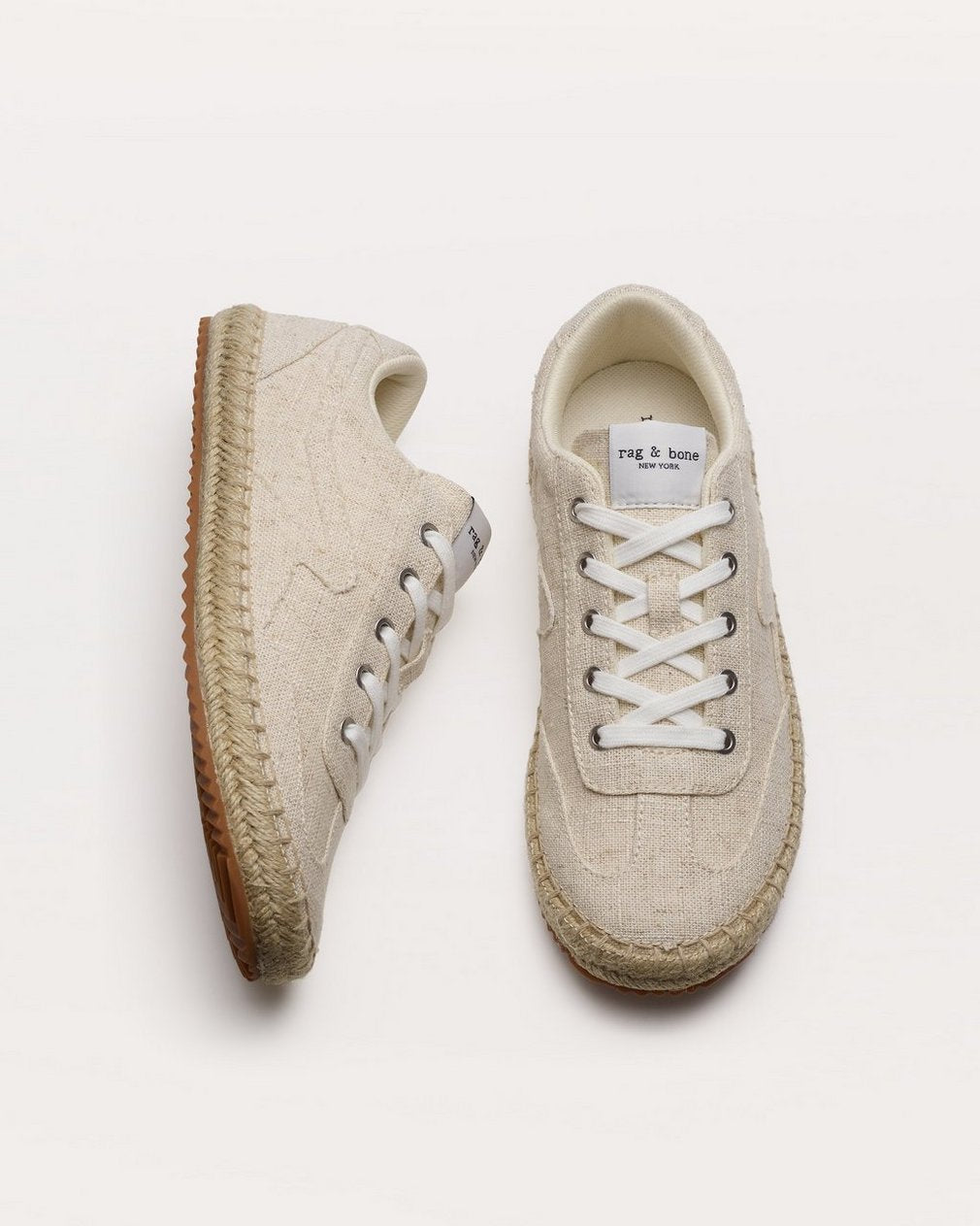 Retro Espadrille Sneakers - Natural Greige