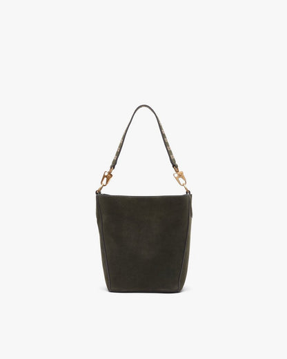 Parker Suede Bucket Bag - Forest