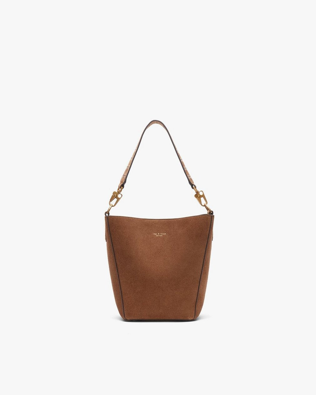 Parker Suede Bucket Bag - Golden Brown