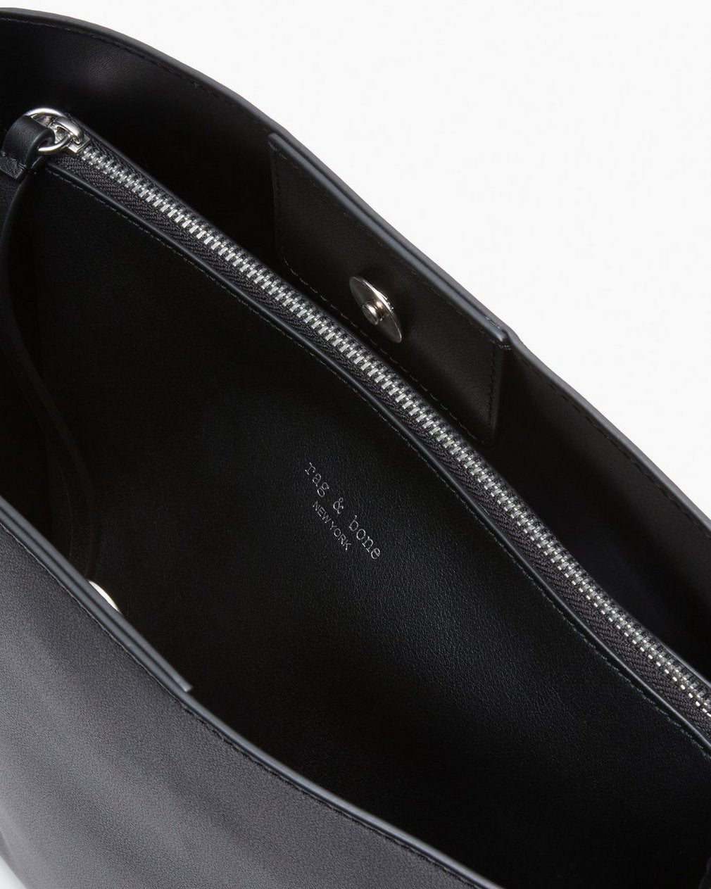 Parker Leather Bucket Bag - Black