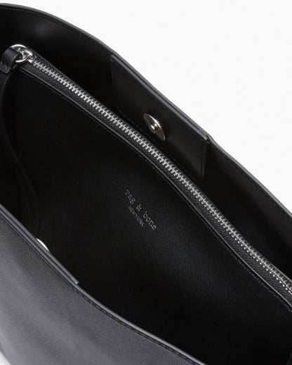 Parker Leather Bucket Bag - Black