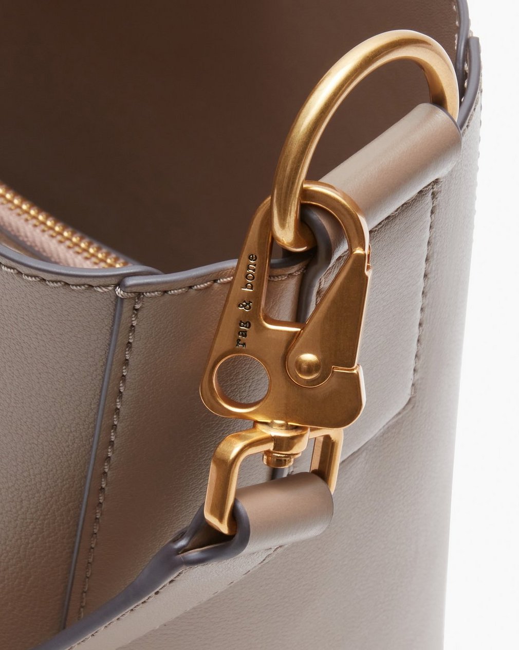 Parker Leather Bucket Bag - Clay