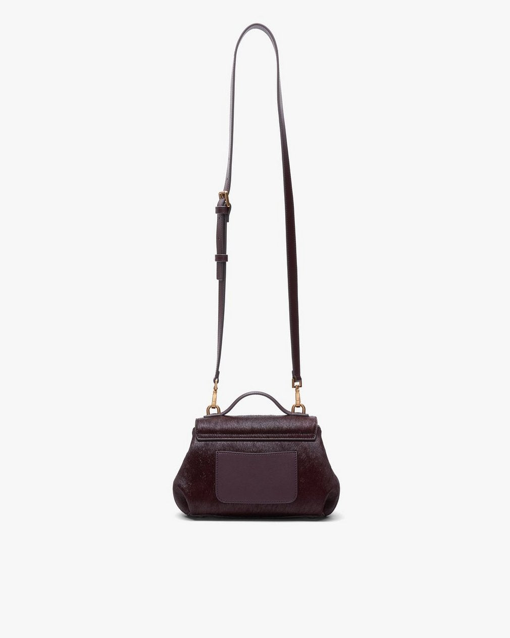 Realm Small Calf Hair Crossbody Bag - Blackberry