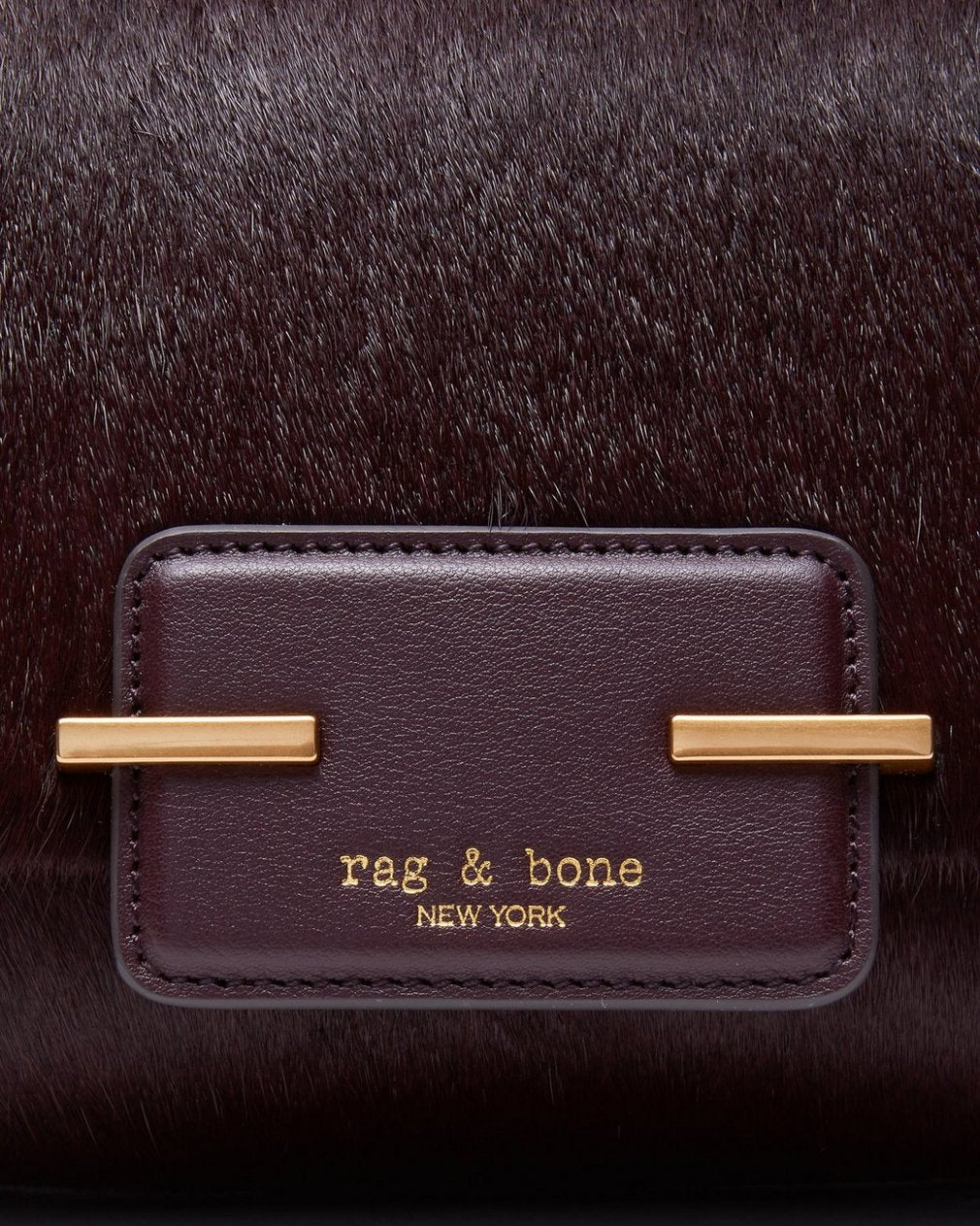 Realm Small Calf Hair Crossbody Bag - Blackberry