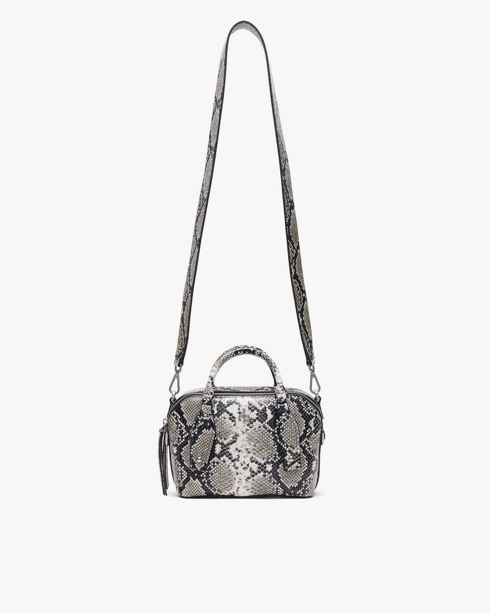 Gramercy Small Snakeskin Leather Satchel - Natural