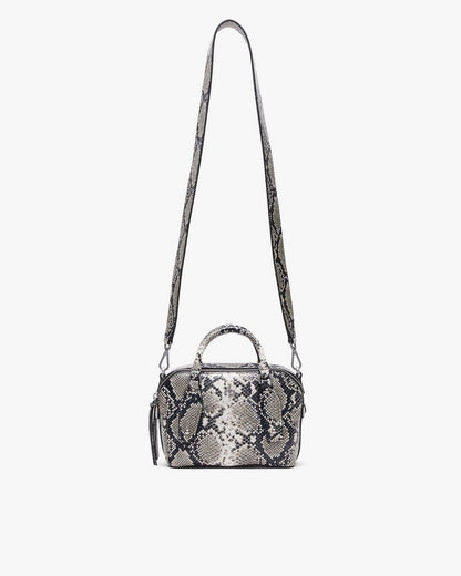 Gramercy Small Snakeskin Leather Satchel - Natural