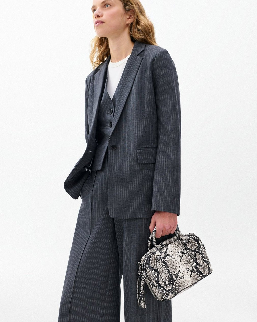 Gramercy Small Snakeskin Leather Satchel - Natural
