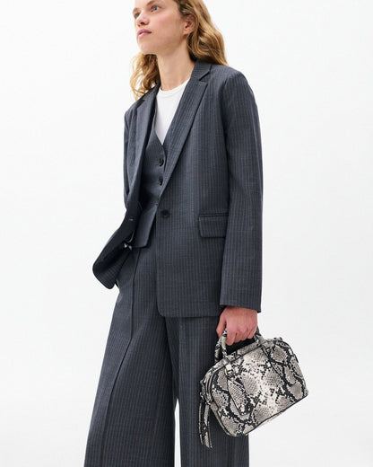 Gramercy Small Snakeskin Leather Satchel - Natural