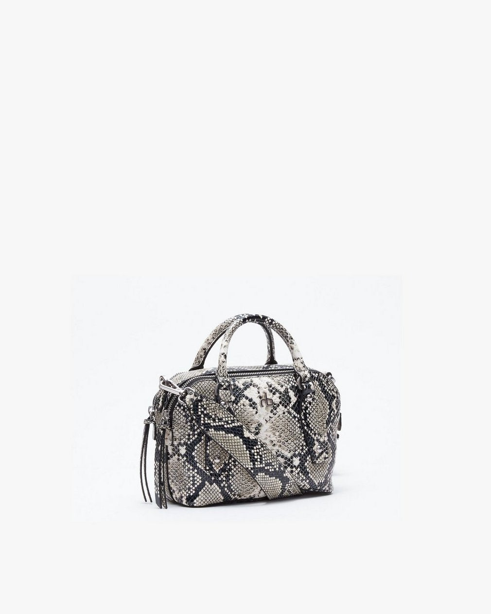 Gramercy Small Snakeskin Leather Satchel - Natural