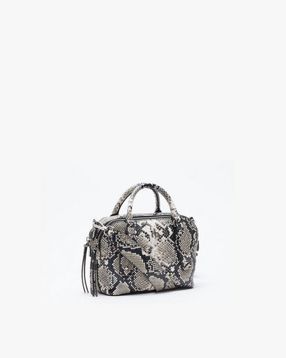 Gramercy Small Snakeskin Leather Satchel - Natural