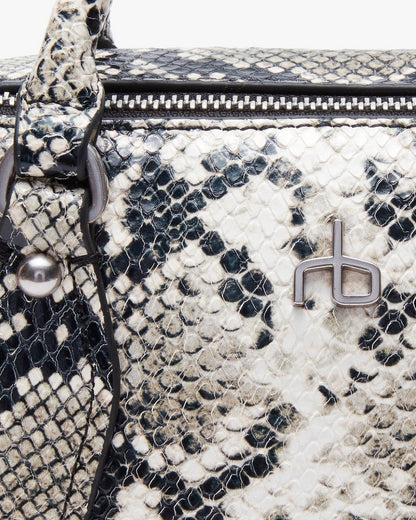 Gramercy Small Snakeskin Leather Satchel - Natural