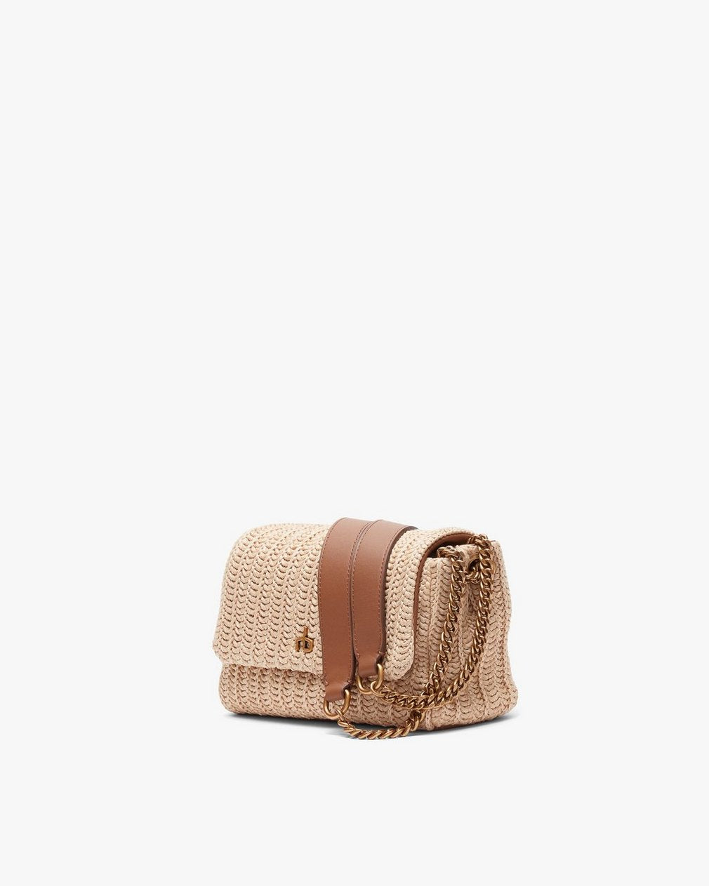 Chelsea Small Straw Flap Bag - Natural