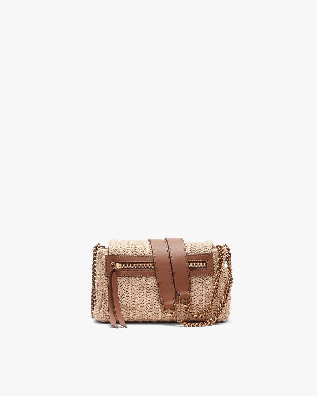 Chelsea Small Straw Flap Bag - Natural
