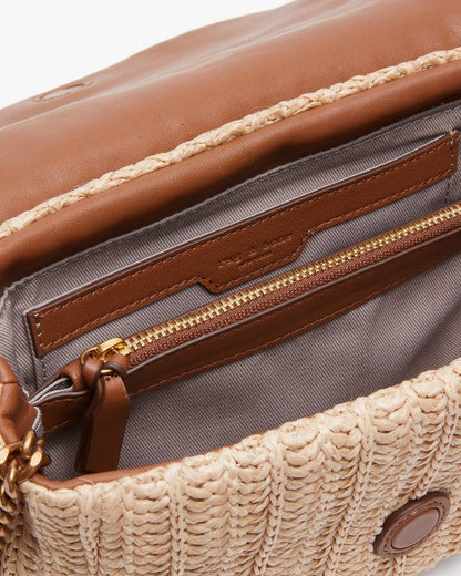 Chelsea Small Straw Flap Bag - Natural