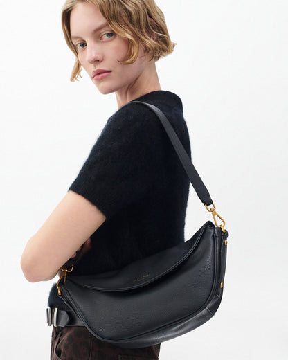 Gramercy Small Leather Flap Bag - Black