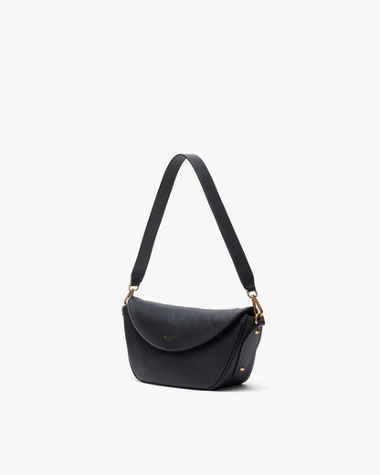 Gramercy Small Leather Flap Bag - Black