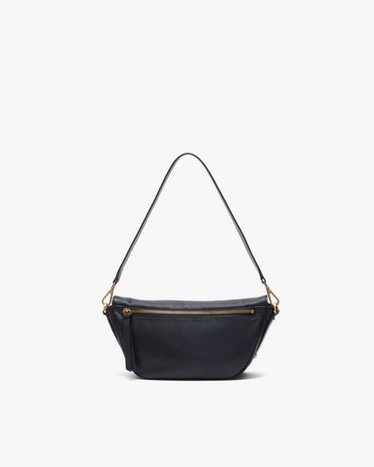 Gramercy Small Leather Flap Bag - Black