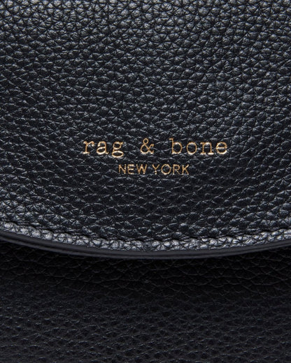 Gramercy Small Leather Flap Bag - Black
