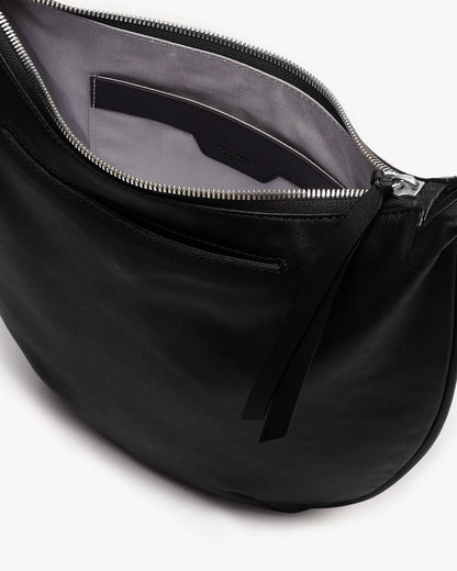Mercer Medium Leather Hobo Bag - Black