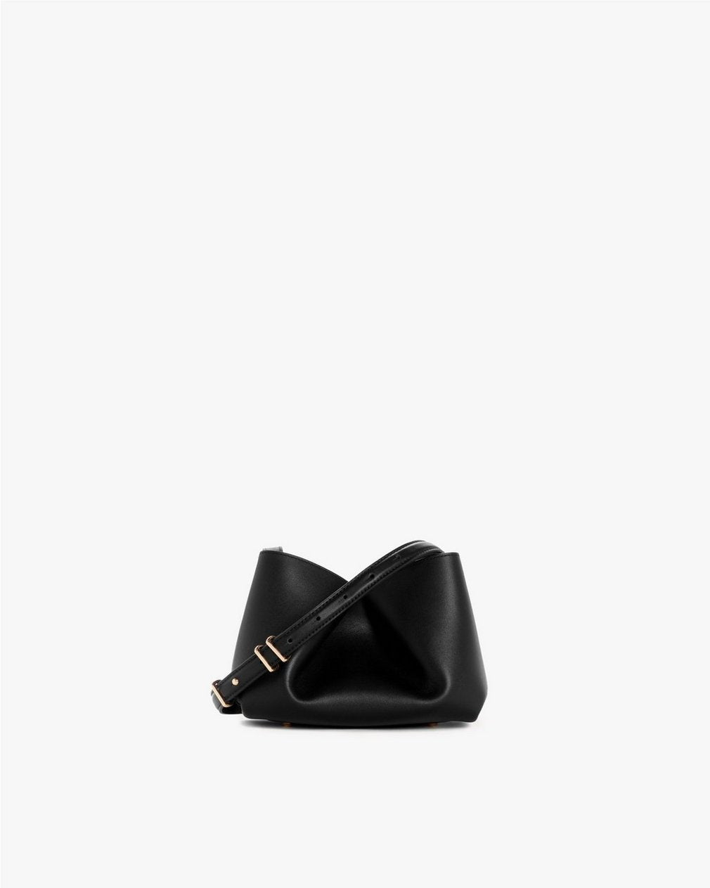 Bloom Small Calf Leather Crossbody Bag - Black