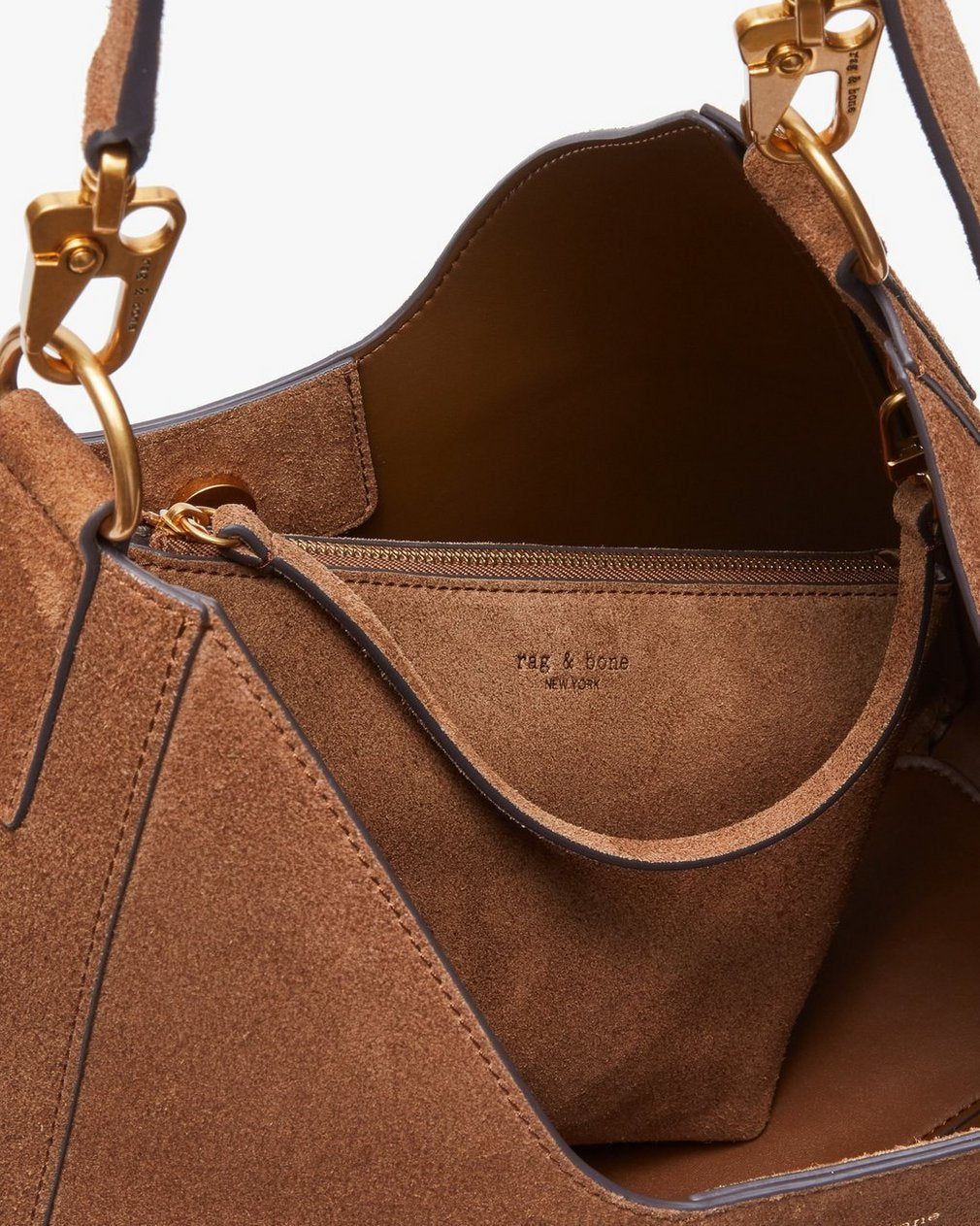Parker Suede Hobo - Golden Brown