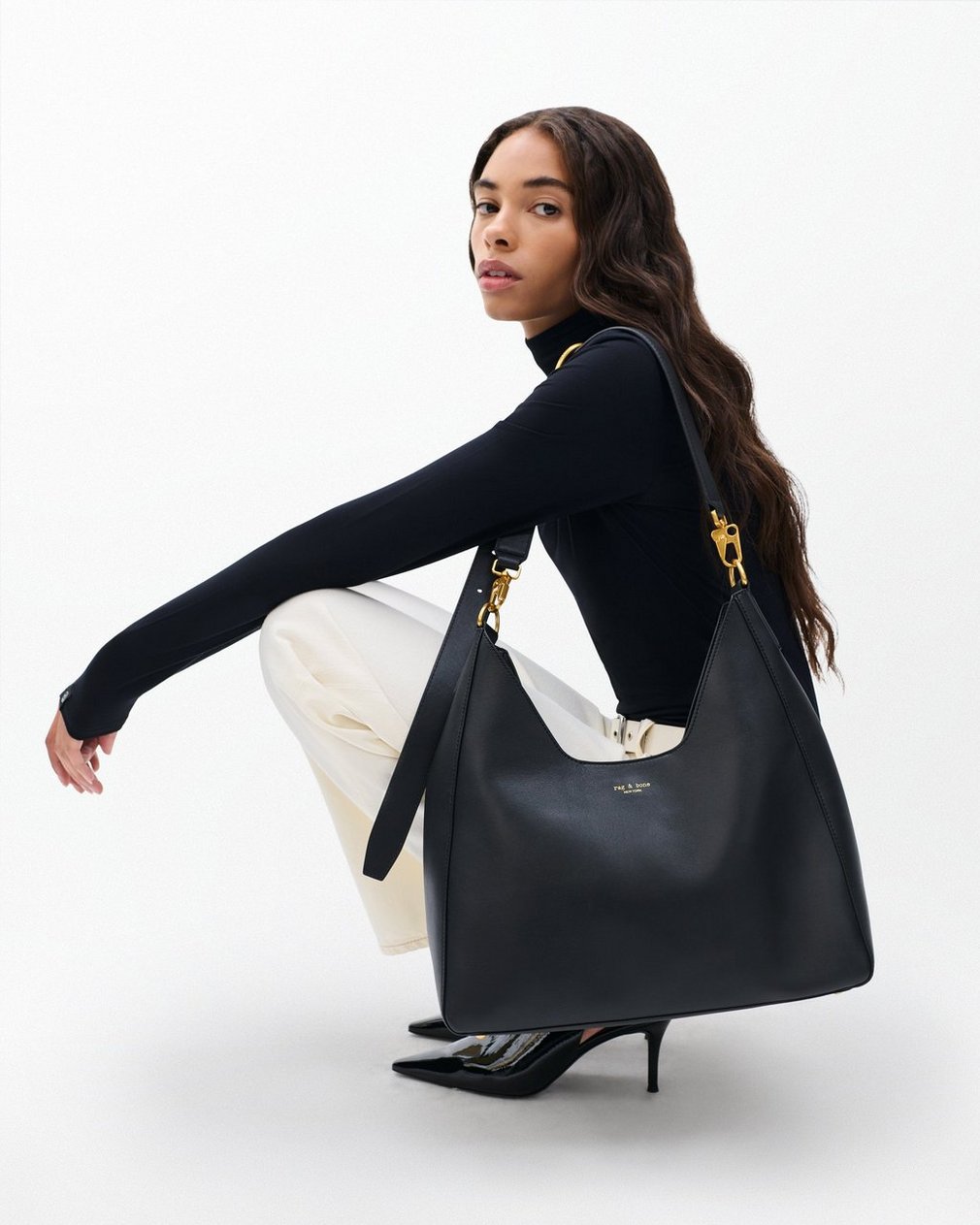 Parker Leather Hobo - Black
