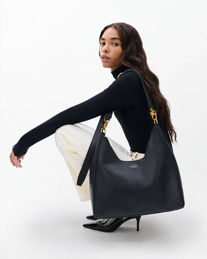 Parker Leather Hobo - Black