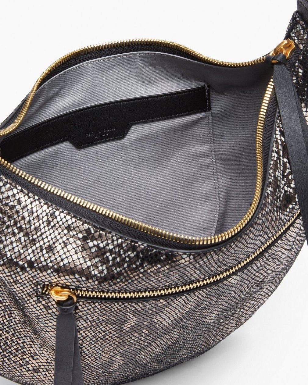 Mercer Medium Python Leather Hobo - Black Multi