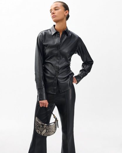 Mercer Small Python Leather Hobo - Black Multi