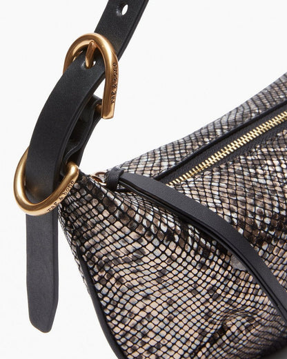 Mercer Small Python Leather Hobo - Black Multi