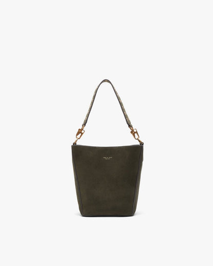 Parker Suede Bucket Bag - Forest
