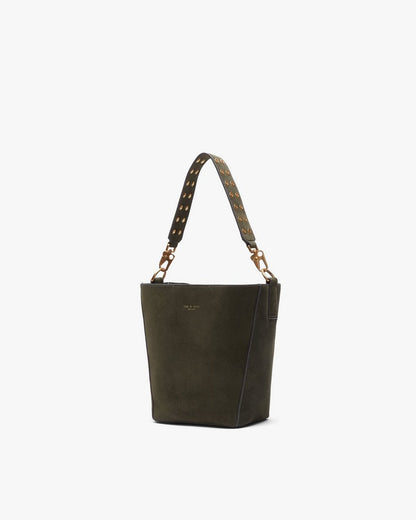 Parker Suede Bucket Bag - Forest
